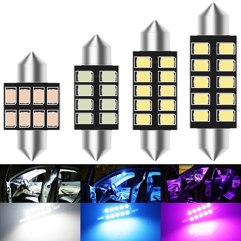 Actinic Blue Led - 2pcs led C5W 빛 꽃줄 31mm