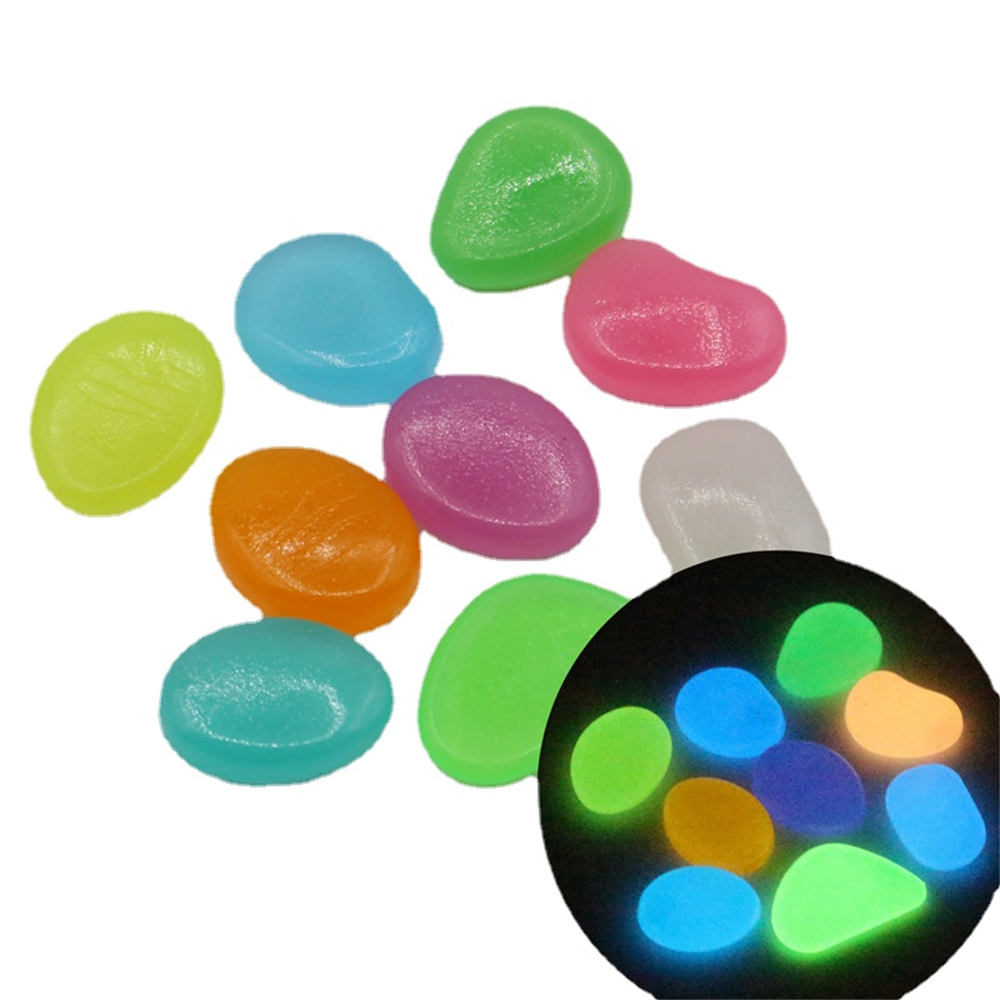Aquarium Marine Tank - 50pcs 빛나는 돌 형광 자갈 자갈