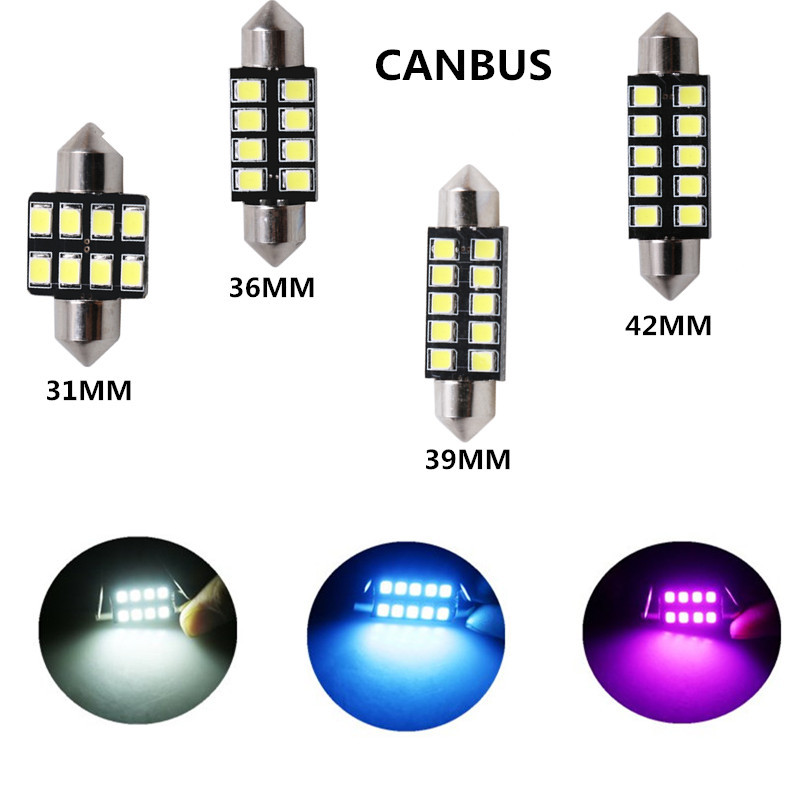 2pcs led C5W 빛 꽃줄 31mm 36mm 39 - Actinic Blue Led 리뷰 및 가격