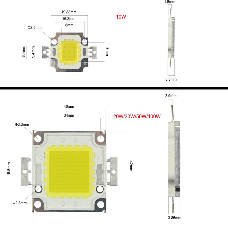 고출력 LED COB 칩 10W-100W LED 투광등 - Actinic Blue Led 리뷰 및 가격
