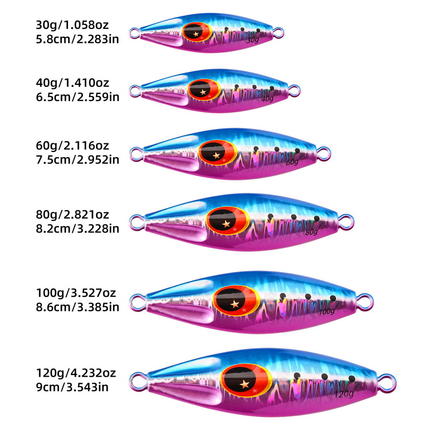 빅 지그 낚시 루어 무게 30g-120g 낚시 지그 바 - Marine Salt Mix 리뷰 및 가격