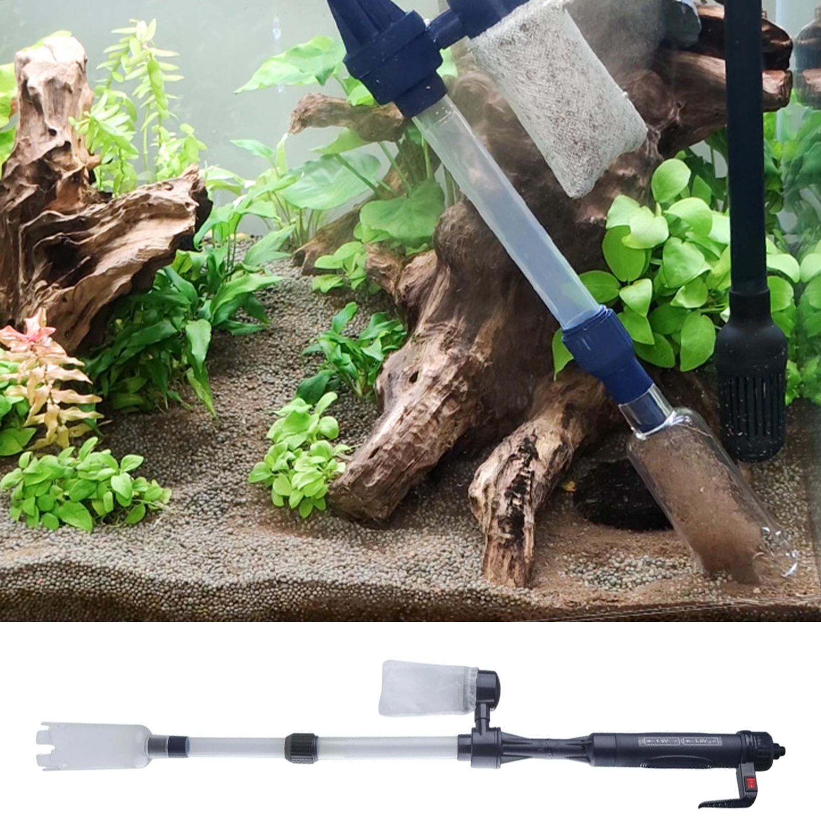 수족관 진공 청소기 조절식 텔레스코픽 USB 휴대용 수 - Marine Aquarium Reactors 리뷰 및 가격